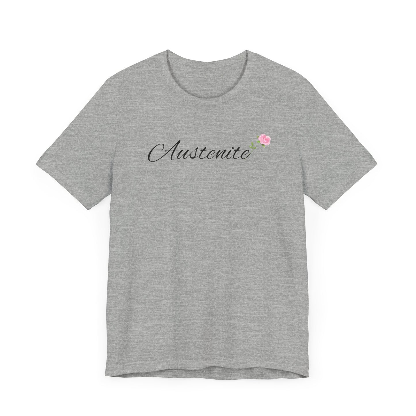 Jane Austen, Austenite, Fan, Reader, Writer, T-Shirt, tshirt, Floral, Flower, Unisex Jersey Short Sleeve Tee