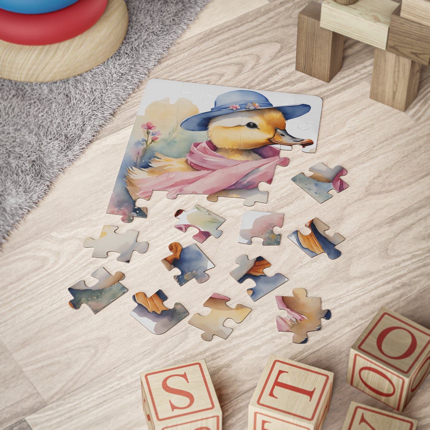 Kids Puzzle, 30-Piece - Jemima Puddle Duck, Beatrix Potter Inspired, Easter Gift Game - Children's Activity Toy, Cute Animal Theme,