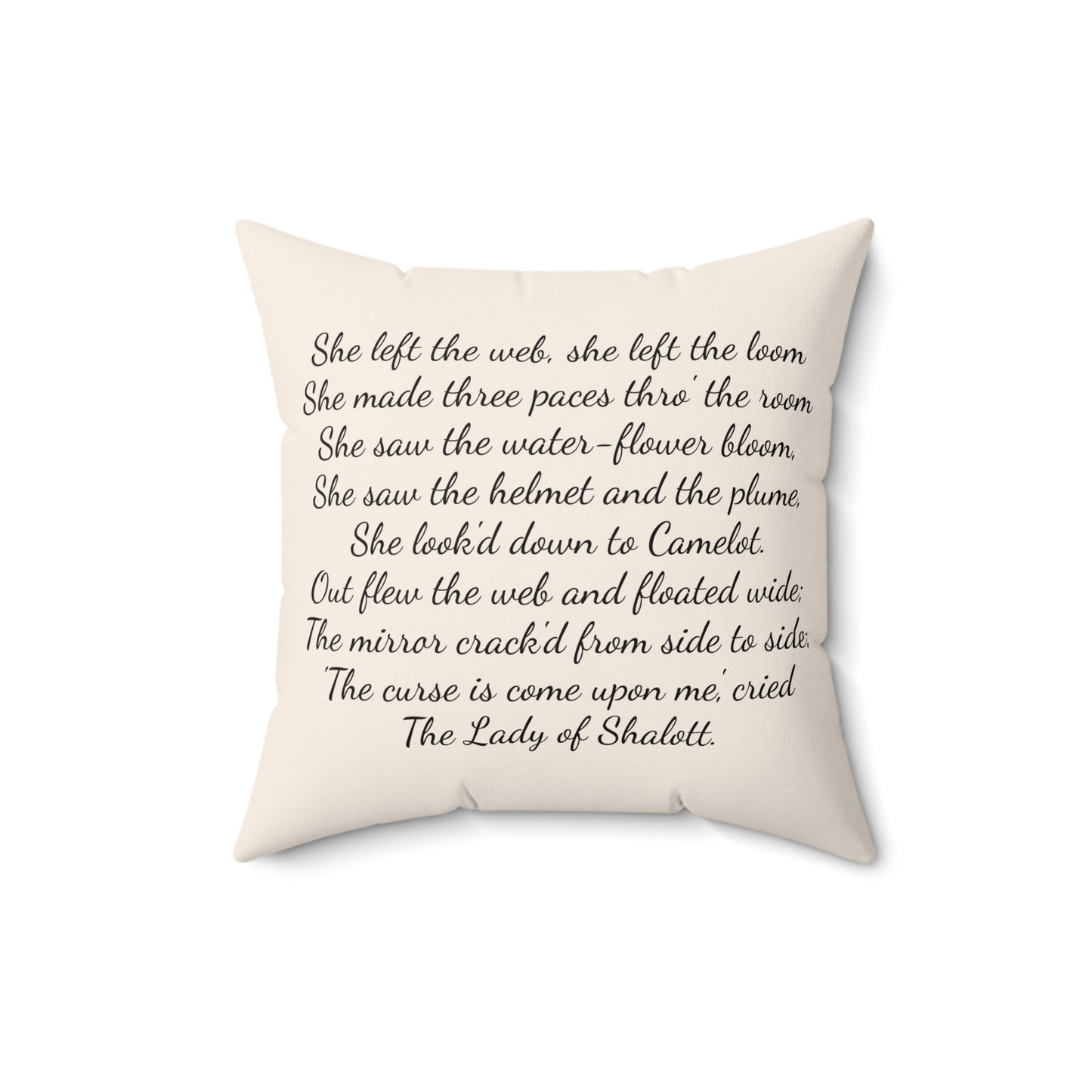 Lady of Shalott Pillow Cover, Throw Pillow, Literary Gift, Cozy Home Accent, Cozy Reading Nook Decoration, Lord Alfred Tennyson Poem Cushion