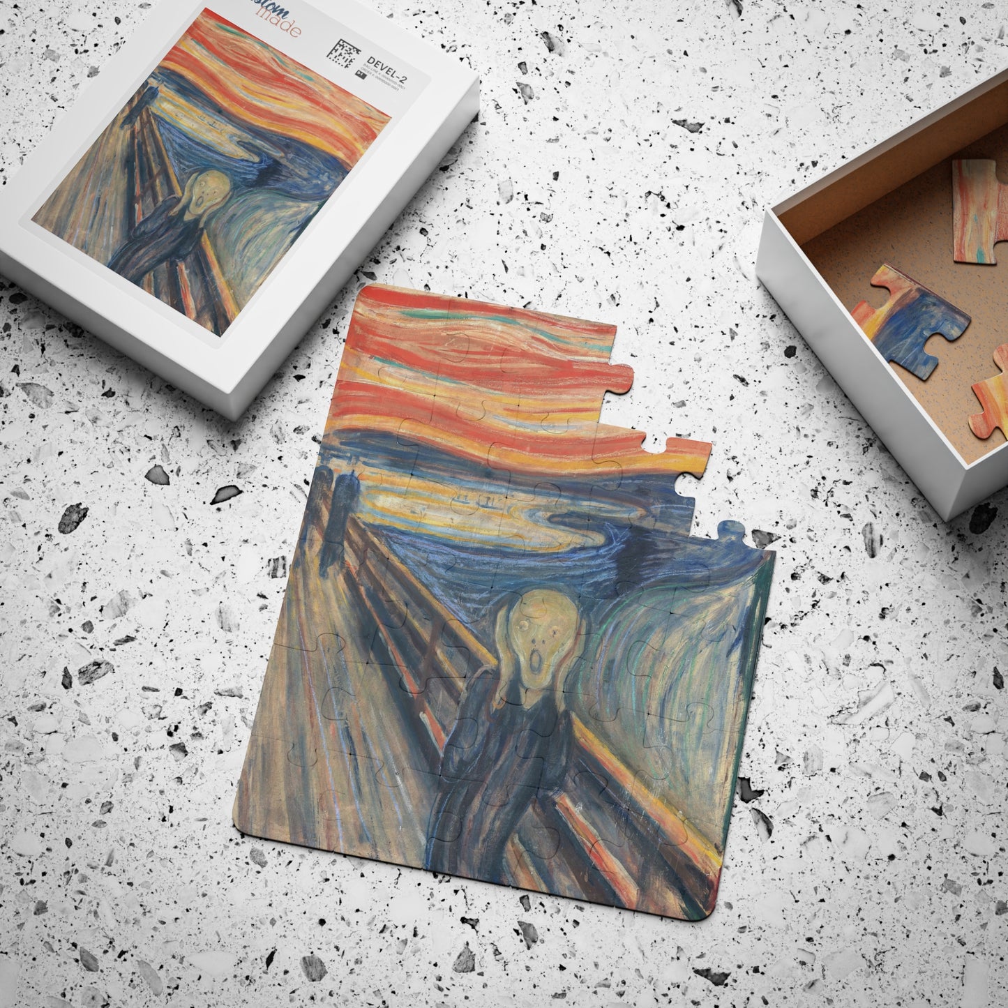 The Scream Edvard Munch Kids Puzzle, 30 Piece - Art Educational Classroom Game, Teacher Gift for Art History Buffs - Unique Activity for