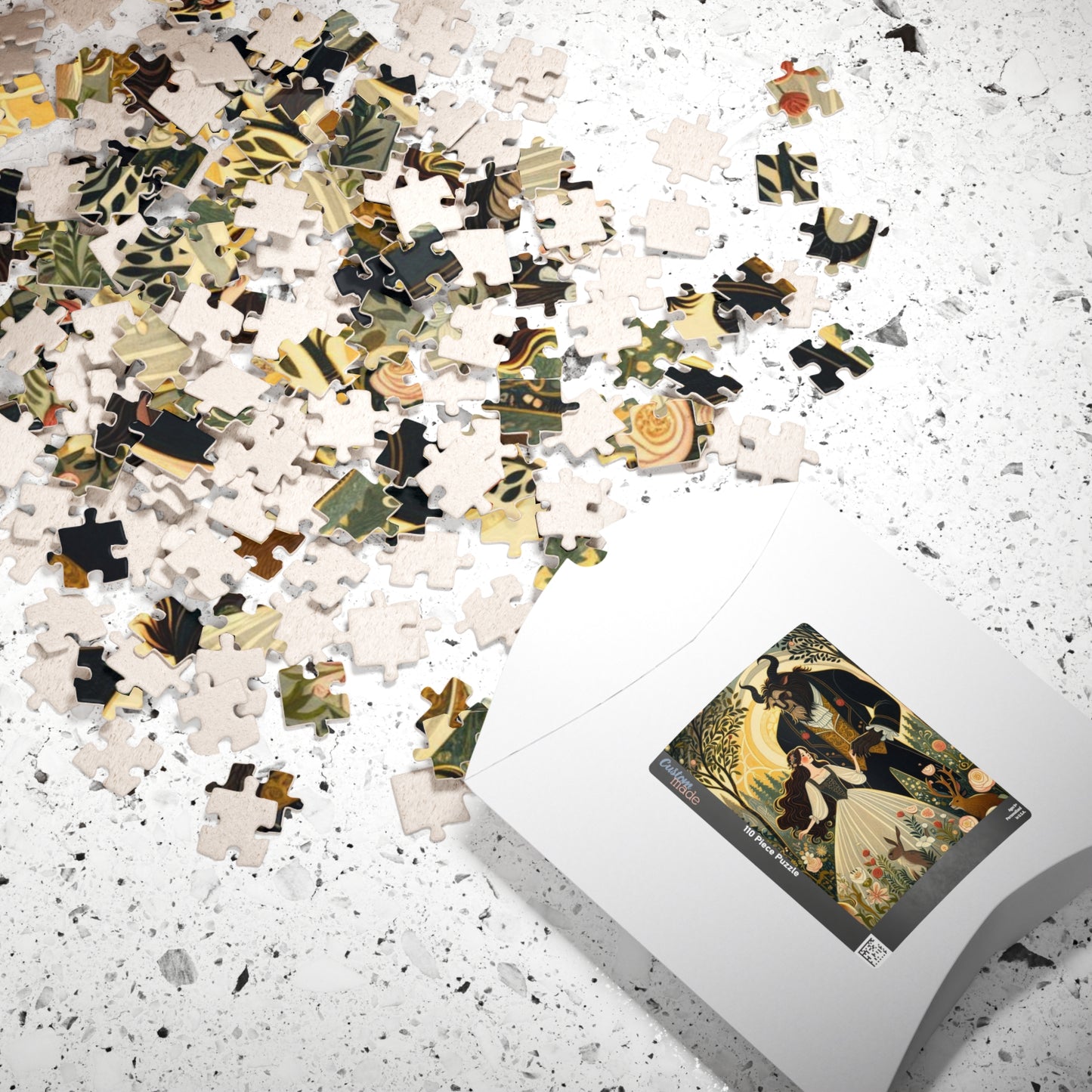 Puzzle Beauty and the Beast, Fairy Tale Game, 110, 252, 520, 1014-piece Jigsaw Puzzle, Stress Relief, Family Activity, Gift Idea, Home