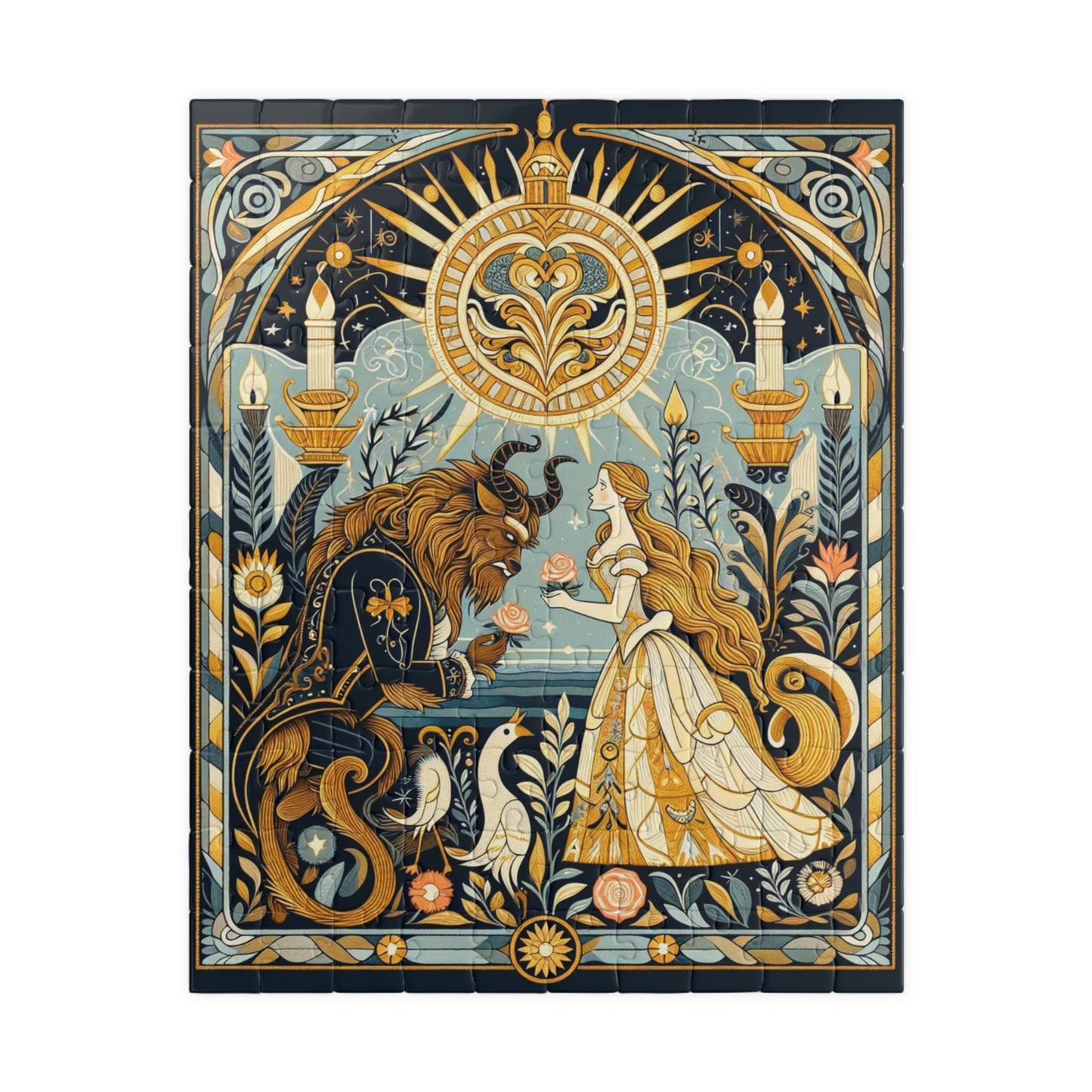 Puzzle - Beauty and the Beast, Fairy Tale Puzzle. Jigsaw, Game, Brain Teaser. Unique Gift for Disney Fans, Adults, Kids. Home Activity,