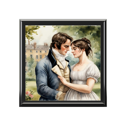 Elizabeth and Darcy, Jane Austen, Austenite, British, Bookworm, Gift, Library, Hostess, Jewelry Box