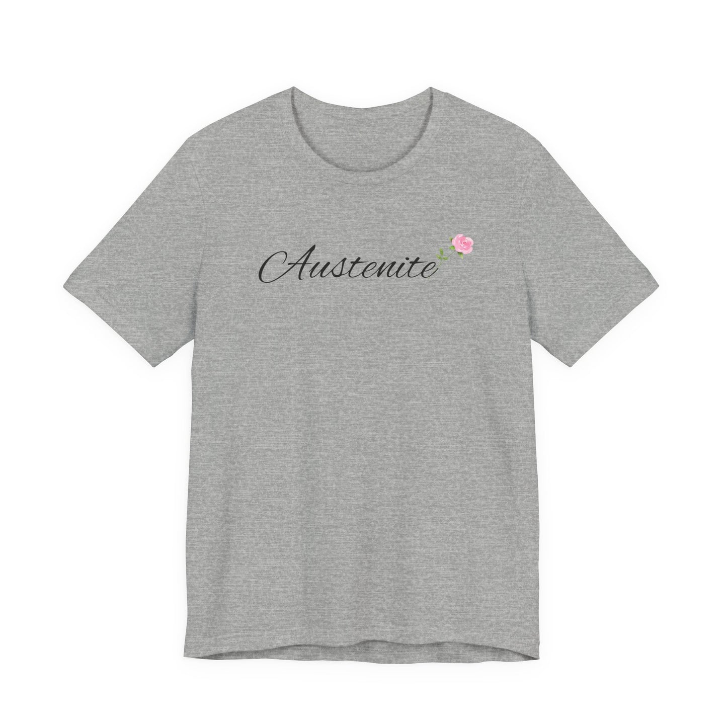 Jane Austen, Austenite, Fan, Reader, Writer, T-Shirt, tshirt, Floral, Flower, Unisex Jersey Short Sleeve Tee