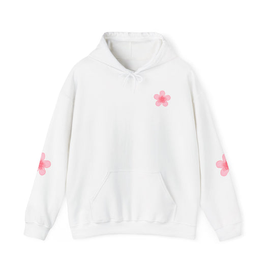 Sakura Cherry Blossom Japan Spring Hooded Sweatshirt - Asian Design Clothing, Unisex Hoodie for Nature Lovers, Japanese Flower Pullover,