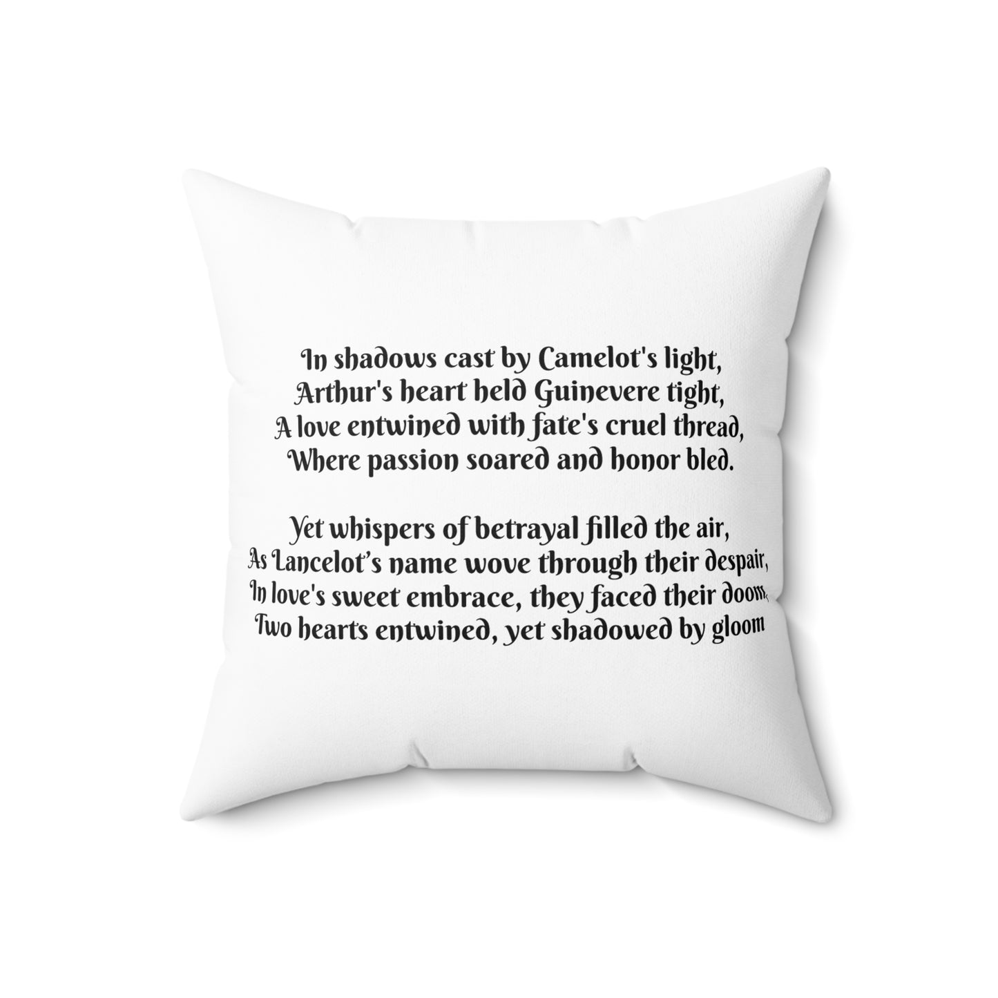 Camelot, King Arthur, Guinevere, Knights of the Round Table, Cushion, Book Nook, Library, Gift, Bedding, Square Pillow