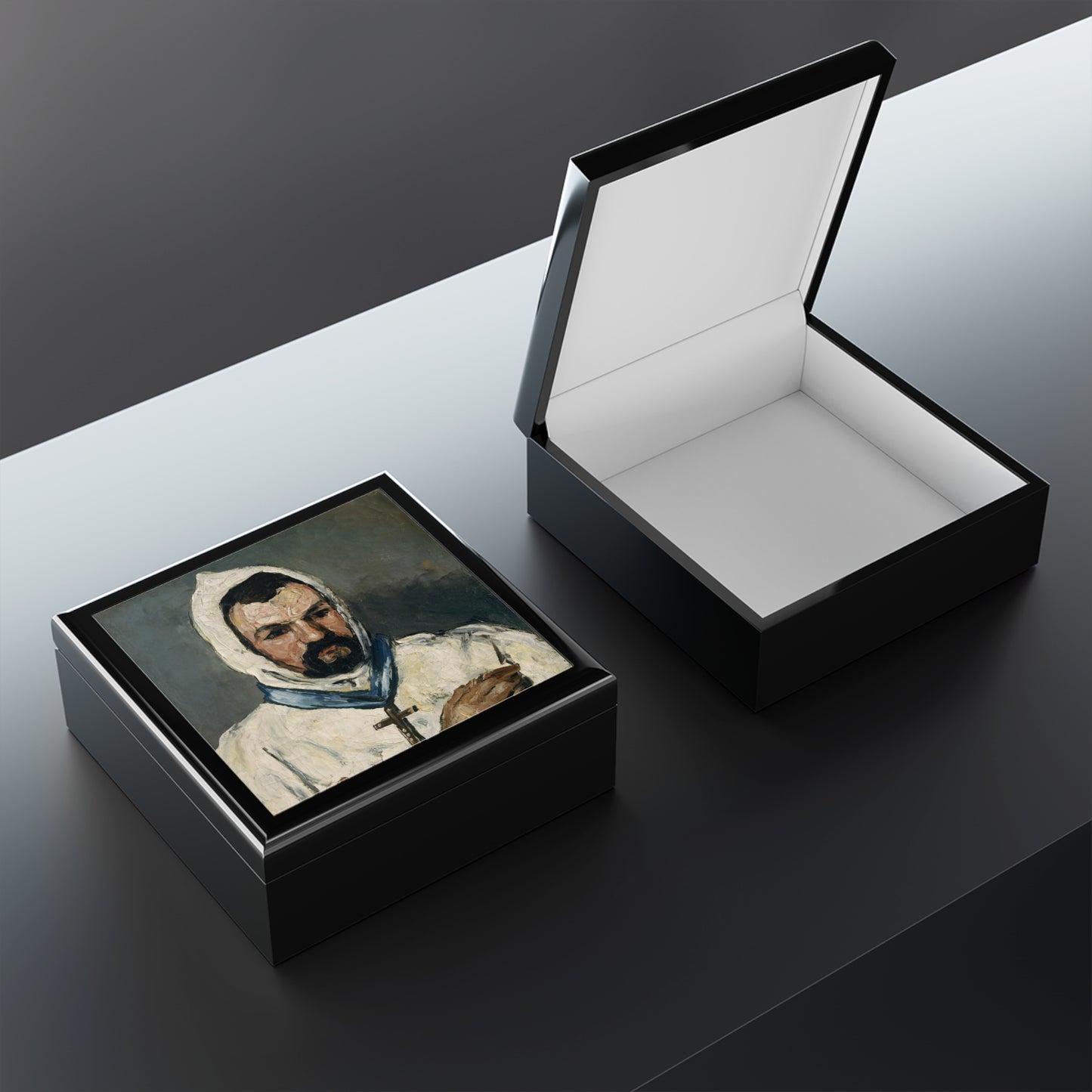 Gothic Gift, Paul Cezanne, Monk, Portrait, Jewelry Box
