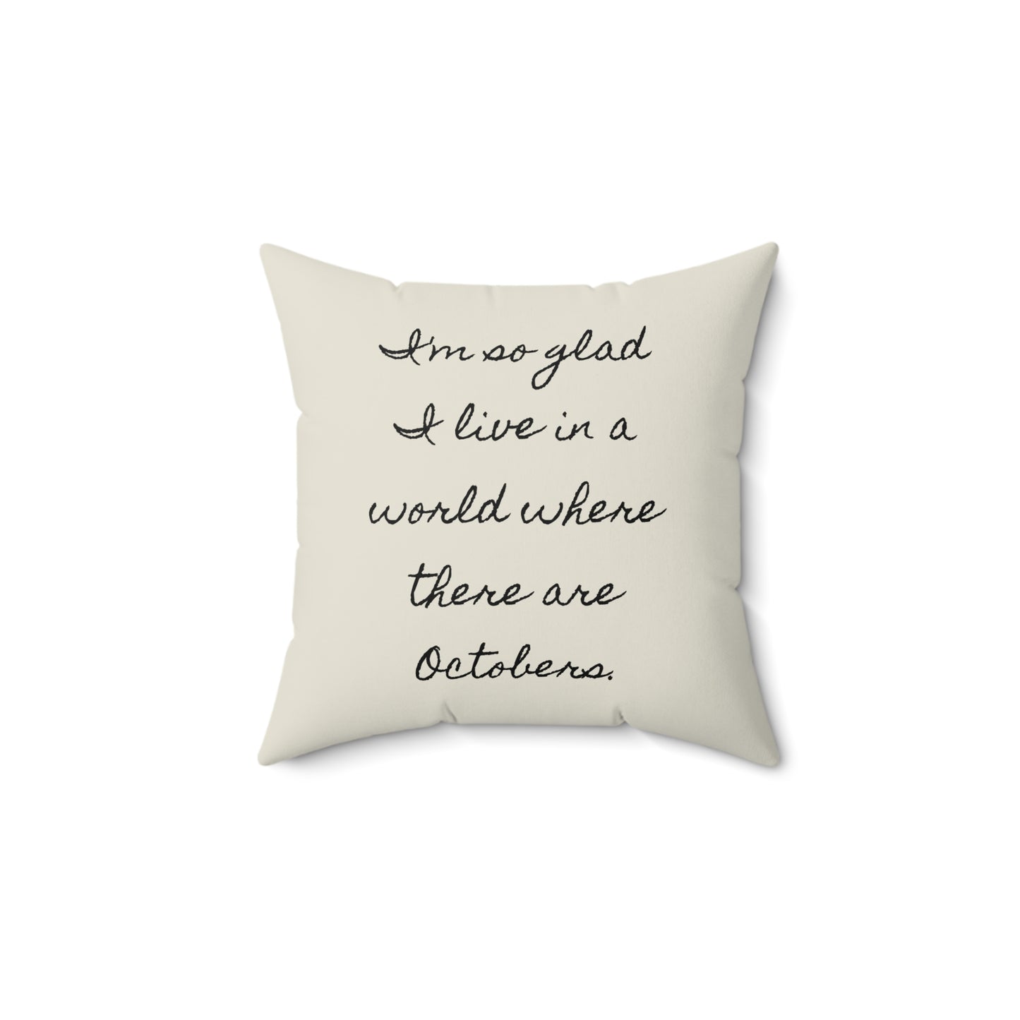 Autumn Vibes Pillow, Anne of Green Gables Fall Home Decor, Reading Nook Accent, Seasonal Cushion, Book Lover Gift, Square Pillowcase