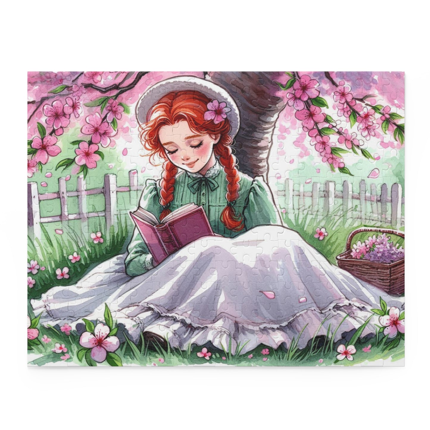 Jigsaw Puzzle, Anne of Green Gables Charming Floral Scene Puzzle, 120-500 Pieces, Perfect Gift for Puzzle Lovers, Springtime Indoor