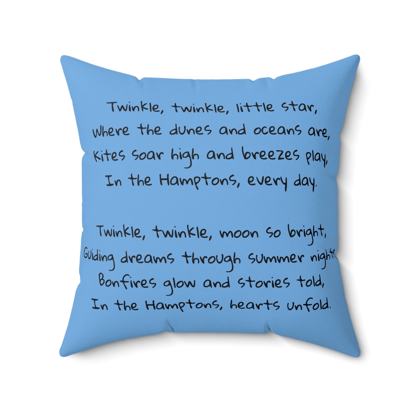 Hamptons, Beach, New York, Twinkle Twinkle Little Star, Nursery Rhyme, Square Pillow, Library, Book Nook, Reading Corner, Decor