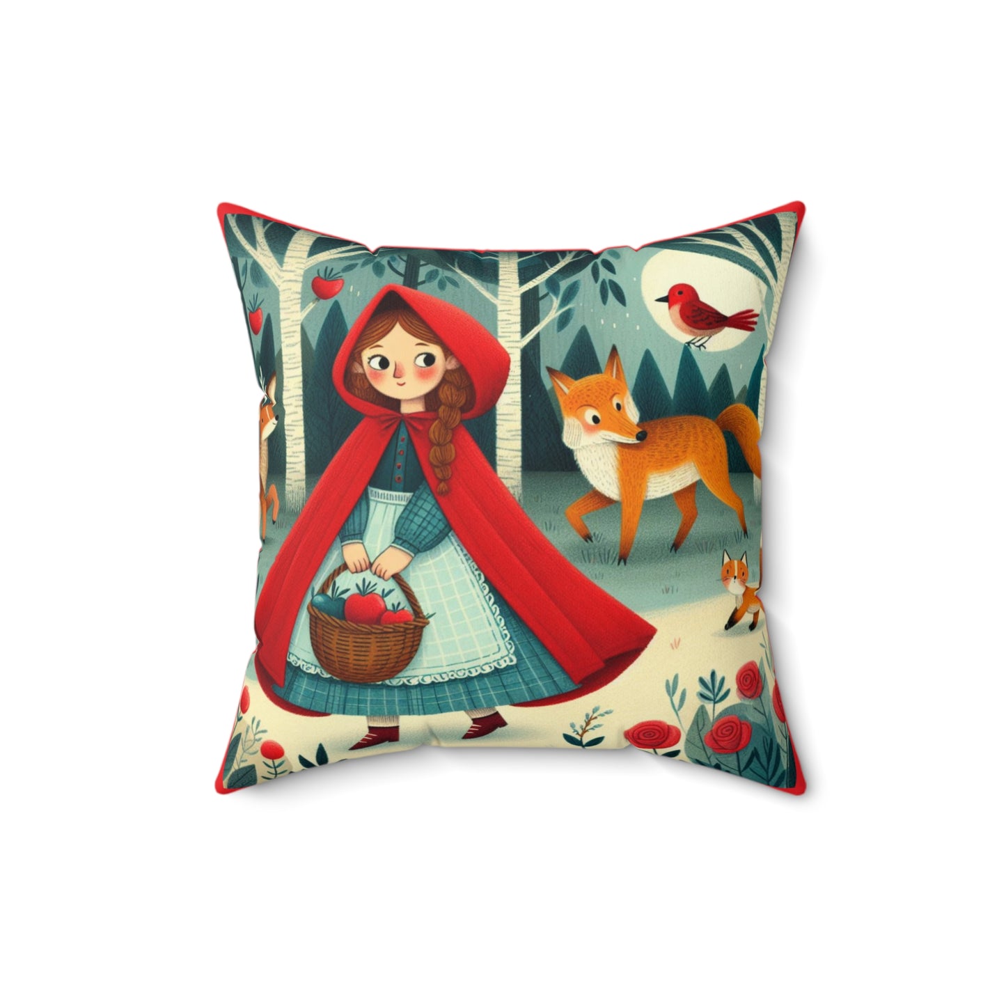 Little Red Riding Hood, Square Pillow, Literary Pillow, Library, Book Nook, Reading Corner, Classroom, Teacher, Fairytale