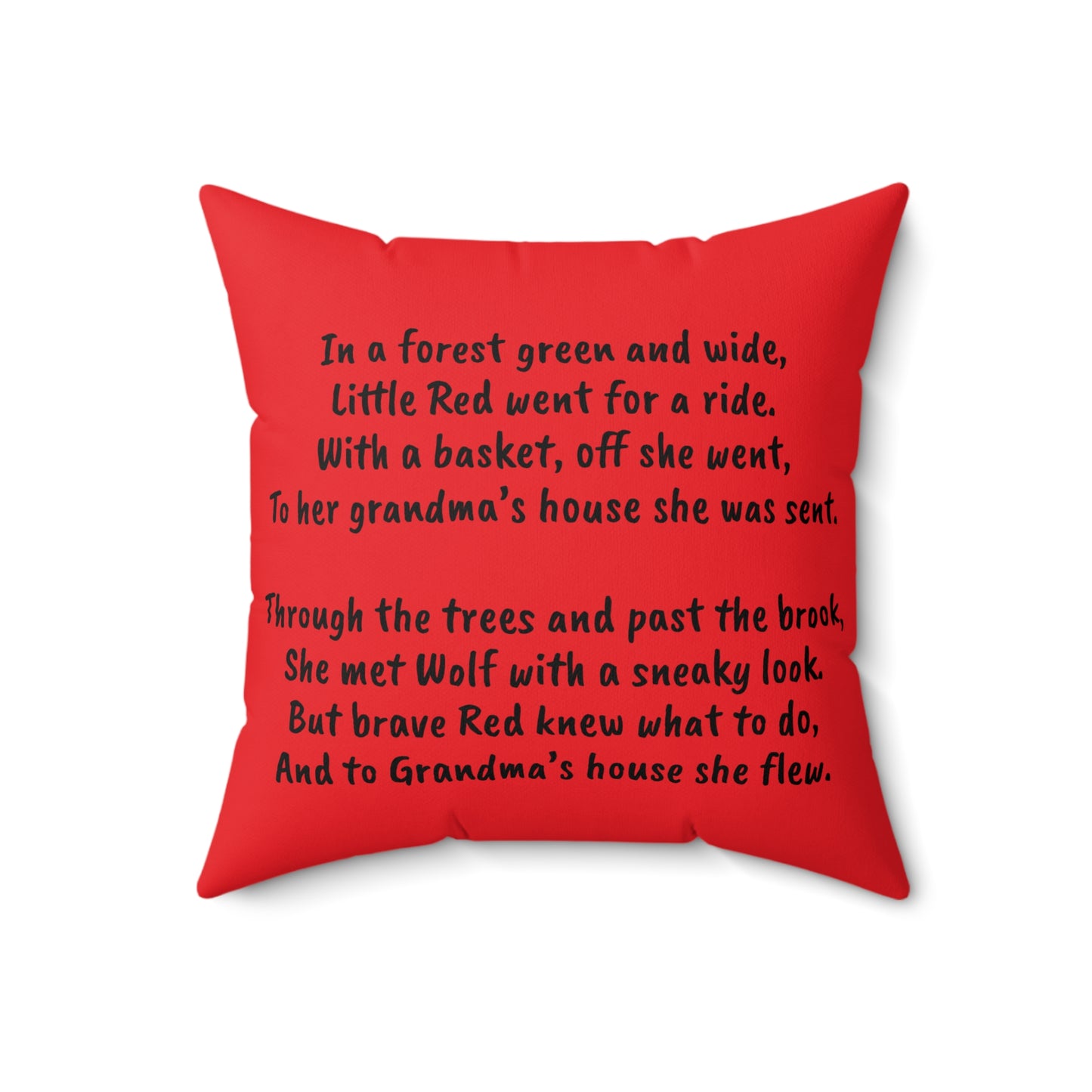 Little Red Riding Hood, Square Pillow, Literary Pillow, Library, Book Nook, Reading Corner, Classroom, Teacher, Fairytale