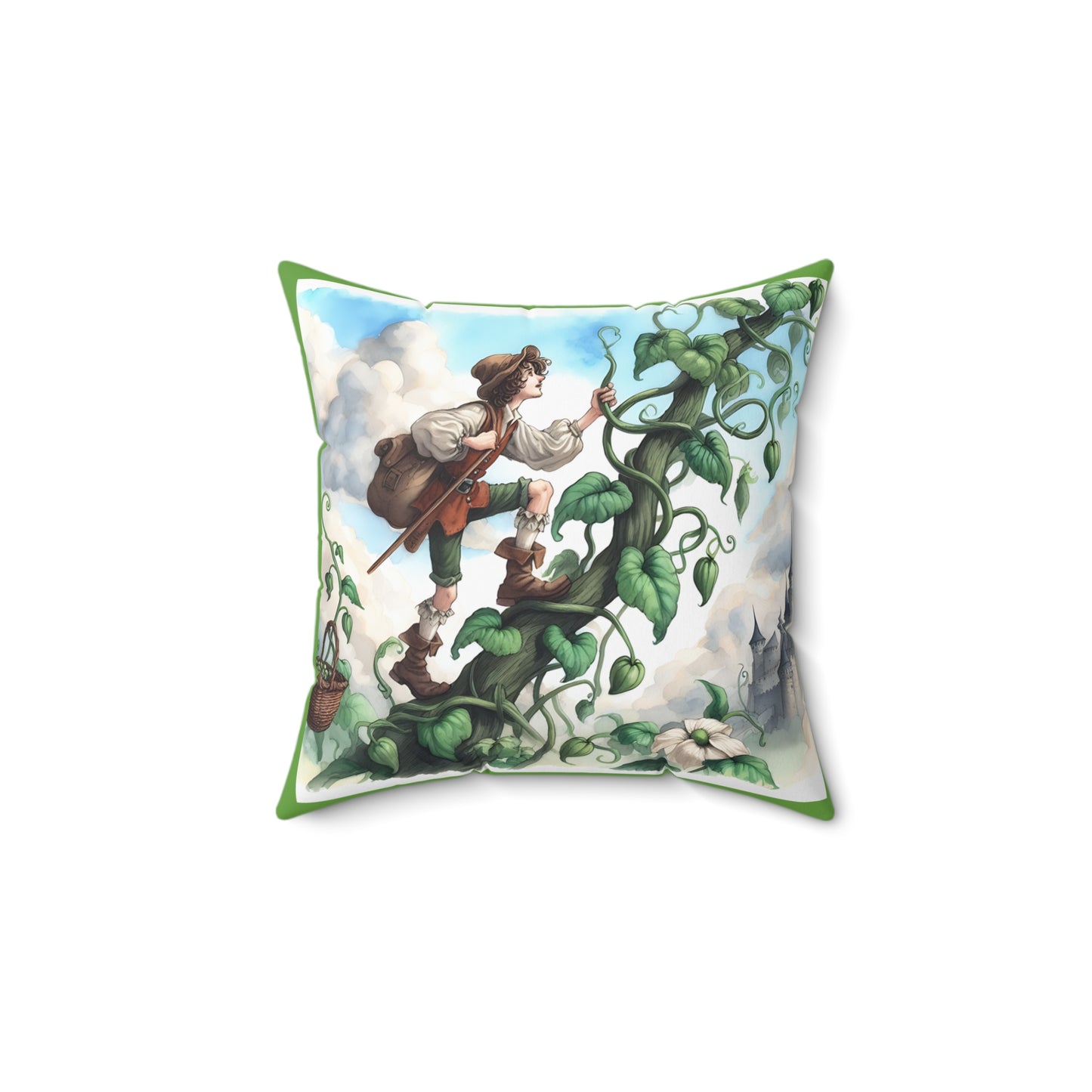 Jack and the Beanstalk, Square Pillow, Literary Pillow, Library, Book Nook, Reading Corner, Classroom, Teacher, Fairytale
