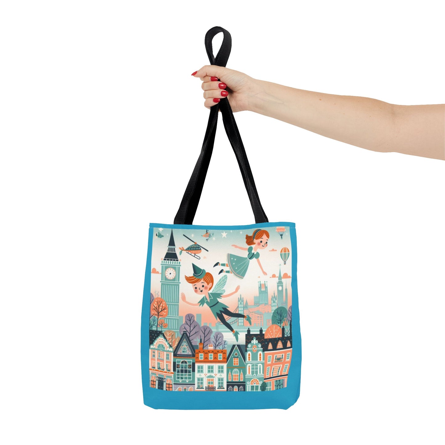 Peter Pan, JM Barrie, Fairy Tale, Tote Bag, Book Bag, Library Bag, Gift