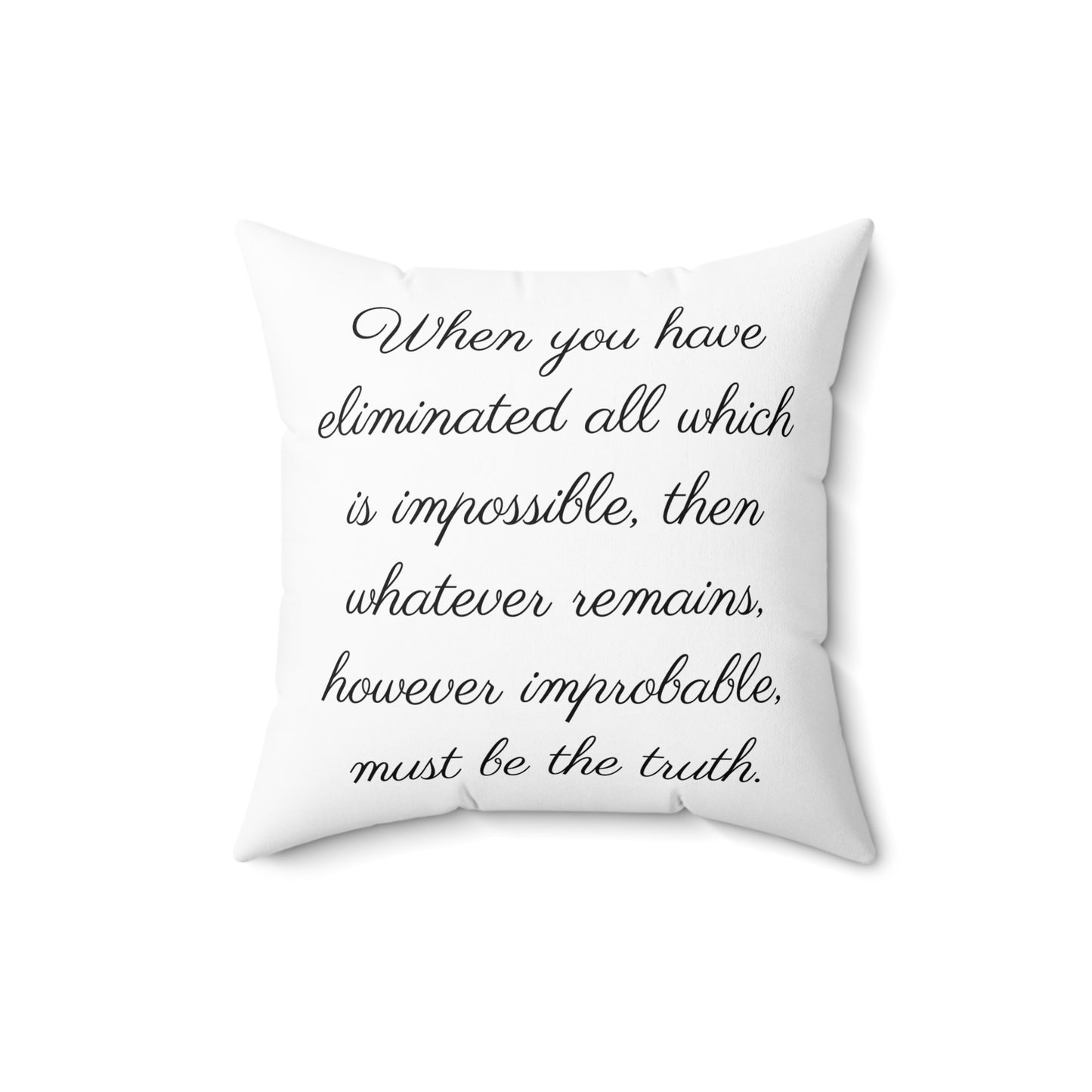 Literary Cushion Pillow, Sherlock Holmes, Watson, Elementary Decor, Book Nook, Sir Arthur Conan Doyle, Library Pillow, Spun Polyester Square