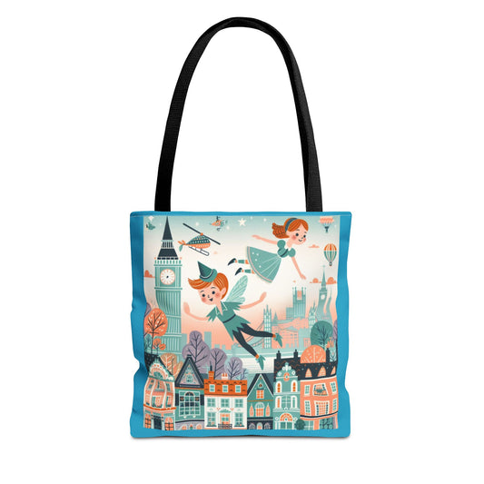 Peter Pan, JM Barrie, Fairy Tale, Tote Bag, Book Bag, Library Bag, Gift