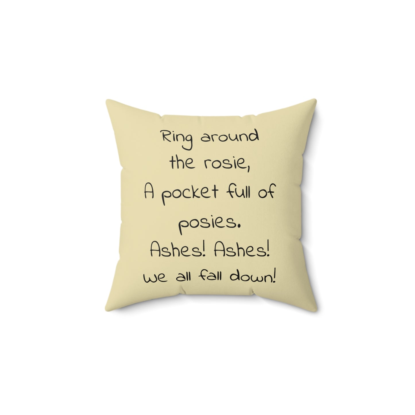 Ring Around the Rosy Square Pillow - Nursery Decor, Childrens Plush Accent, Cozy Home Gift, Nursery Rhyme Design, Storybook Playroom
