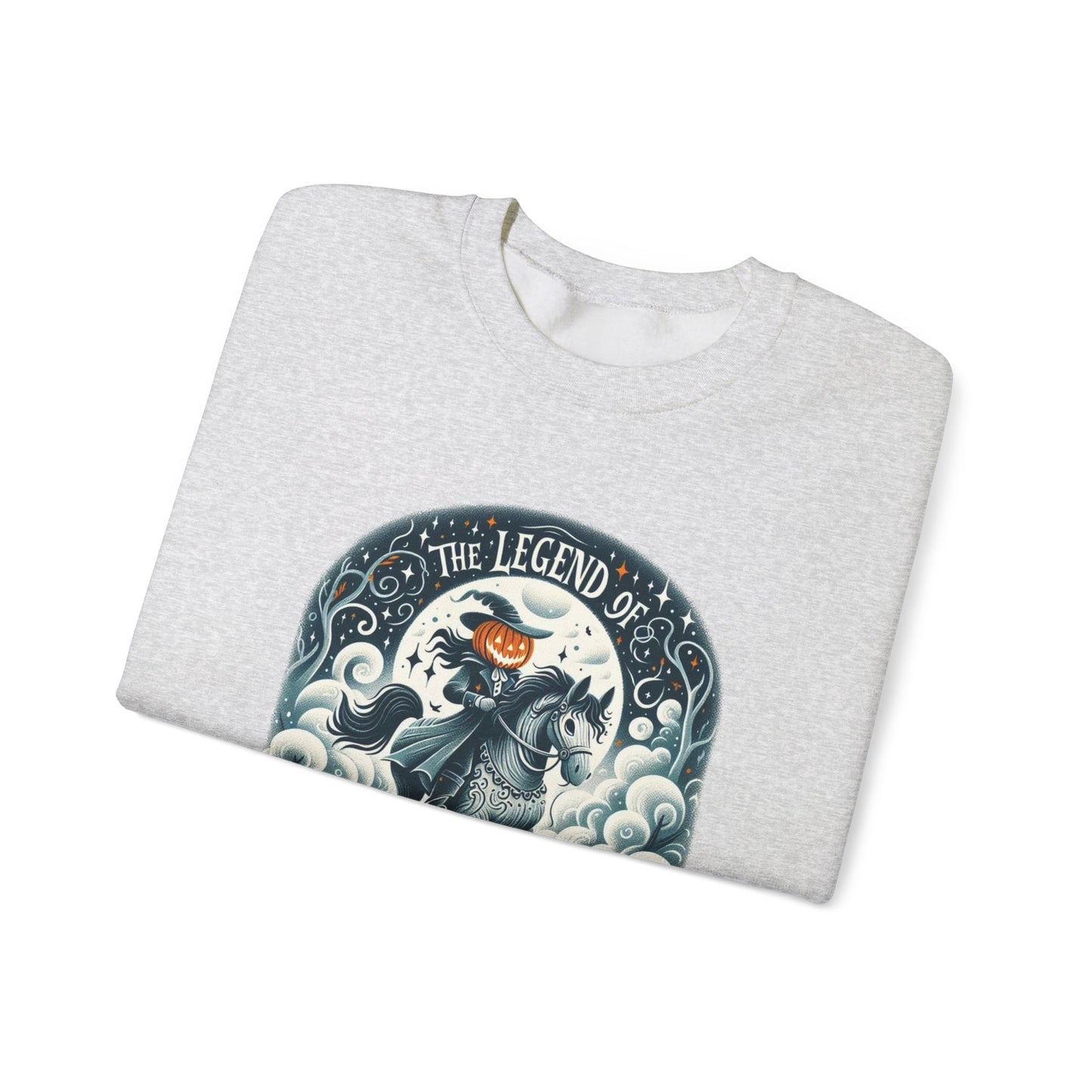 Legends of Sleepy Hollow Crewneck Sweatshirt, Halloween Fall Apparel, Pumpkin Design, Spooky Gift, Cozy Unisex Sweatshirt