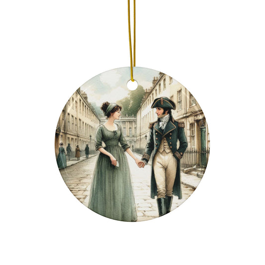 Ceramic Ornaments, Persuasion Jane Austen Gift, Stocking Stuffer, Christmas Tree Ornaments, Gifts for Lovers, Favors, 2-Side Print, (1pc,