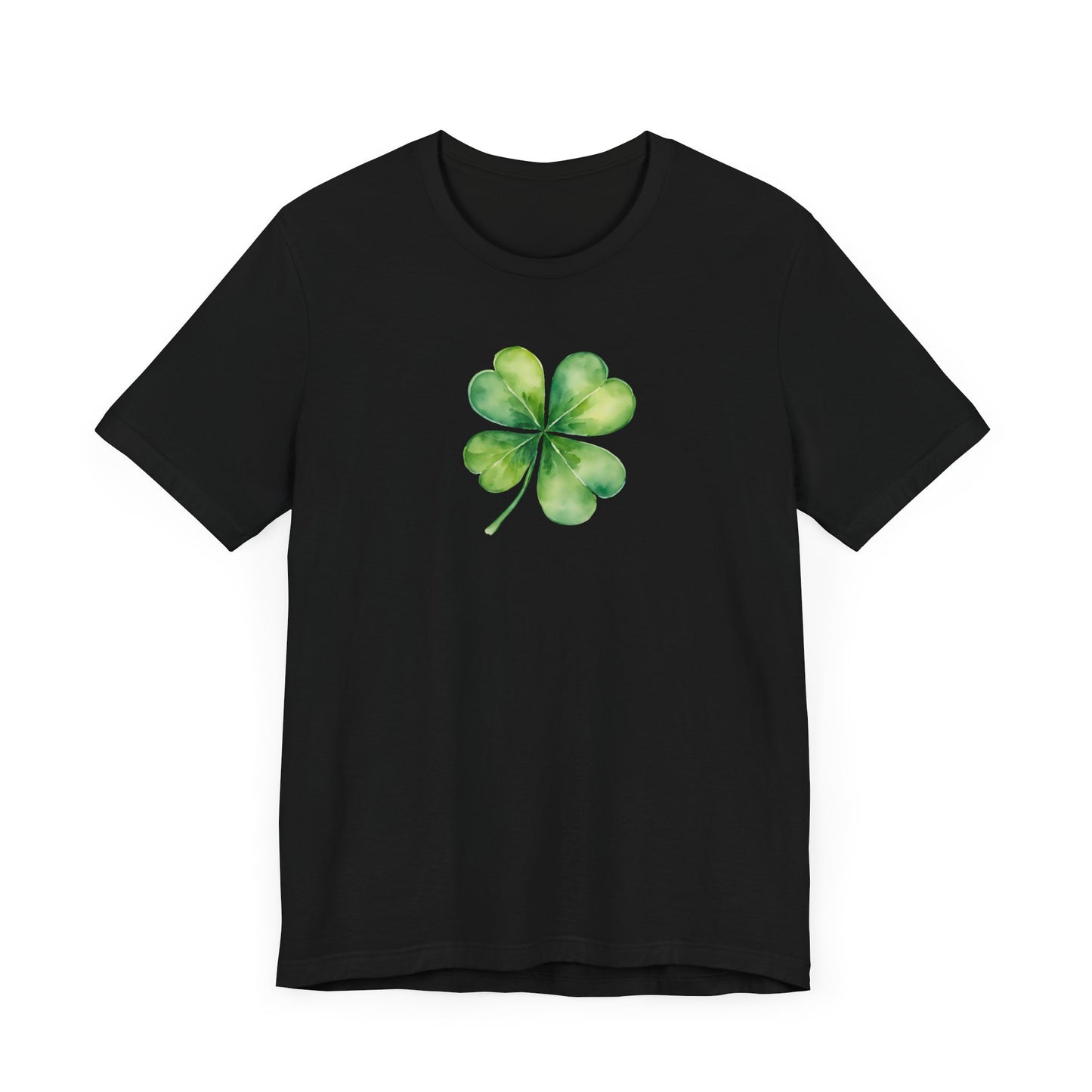 Cute Watercolor Clover St Patrick's Day, Jersey Short Sleeve Tee, T-Shirt