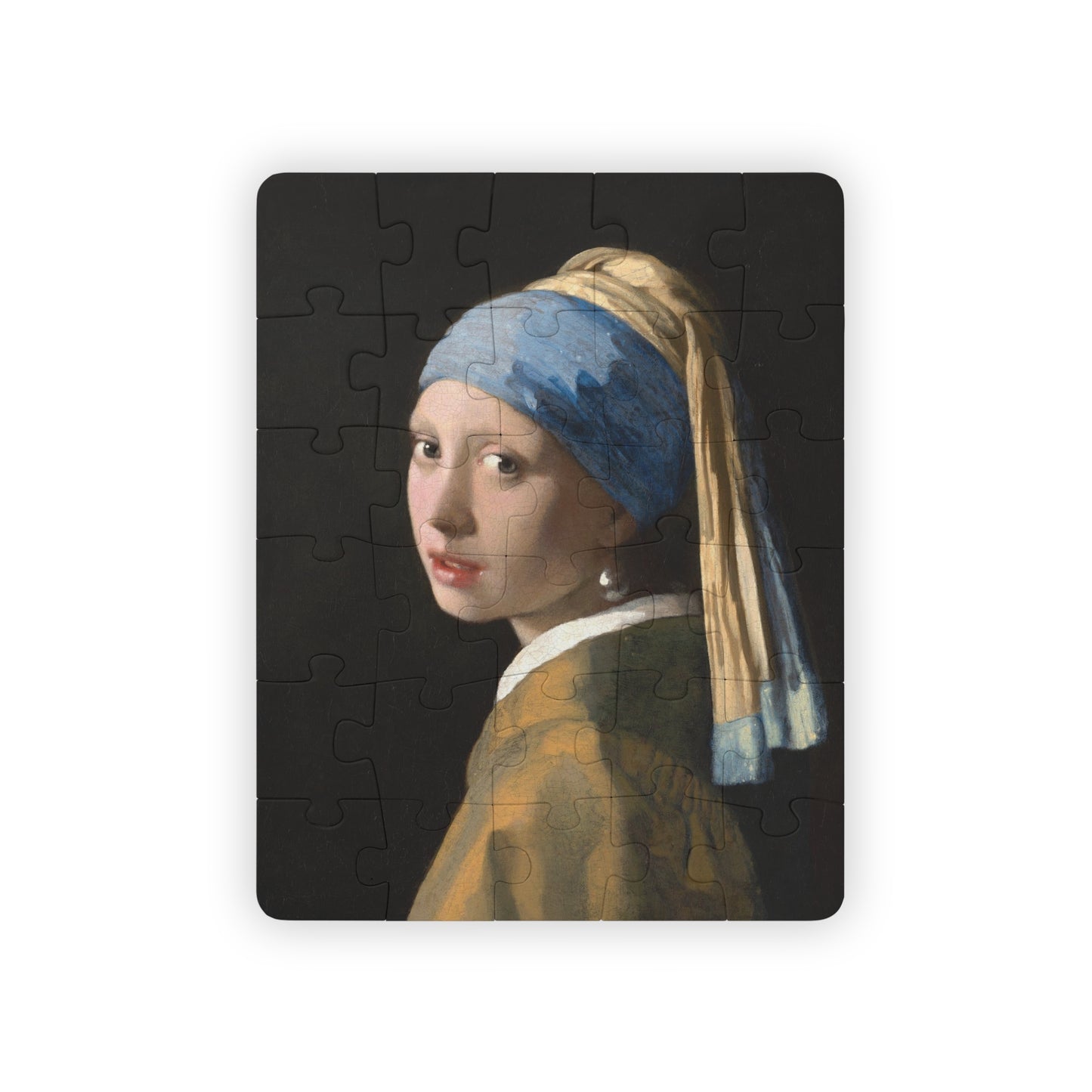 Kids' Puzzle, 30-Piece - Vermeer Girl with a Pearl Earring Educational Gift, Art History Teacher Classroom Activity, Children Jigsaw Fun,