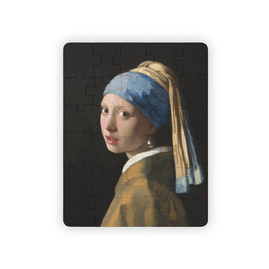 Kids' Puzzle, 30-Piece - Vermeer Girl with a Pearl Earring Educational Gift, Art History Teacher Classroom Activity, Children Jigsaw Fun,
