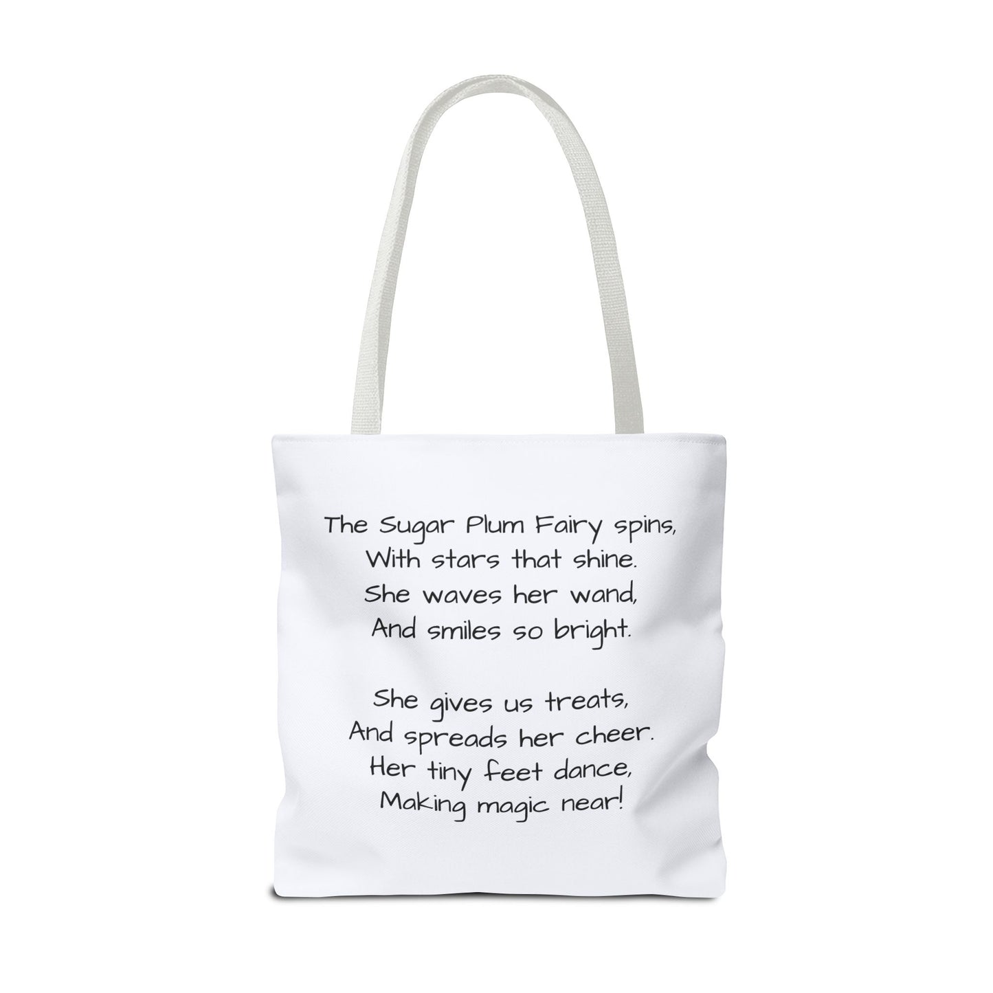 Sugar Plum Fairy Nutcracker Ballet Dance Tote Bag, Dancer, School & Book Bag (AOP)