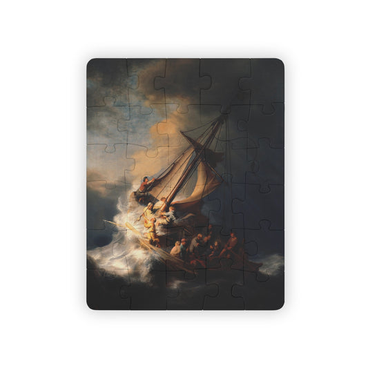 Rembrandt van Rijn's The Storm on the Sea of Galilee, Educational Game, Art Work Game, Gift, Kids' Puzzle, 30-Piece