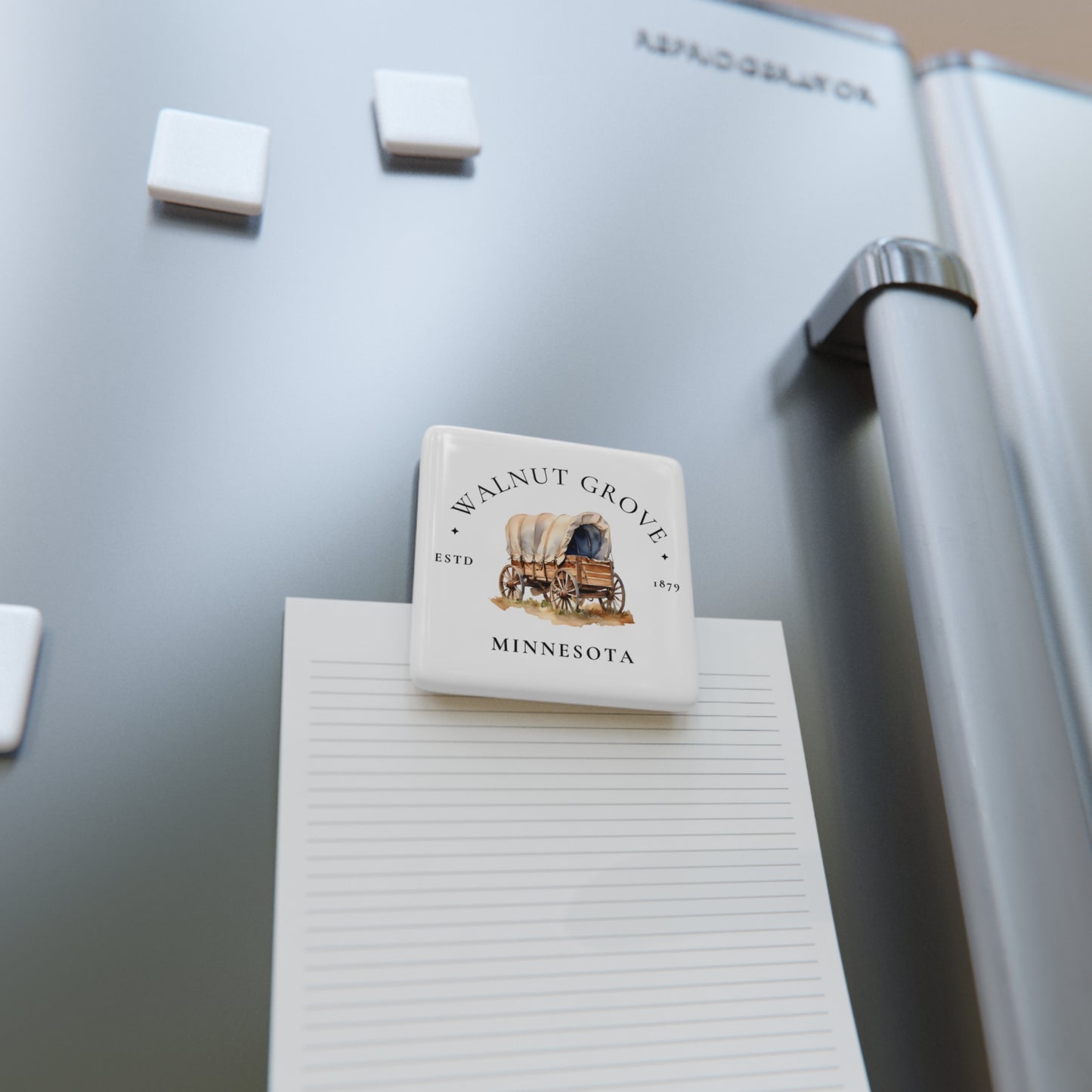 Little House on the Prairie, Walnut Grove, Laura Ingalls Wilder, Porcelain Magnet, Square, Gift
