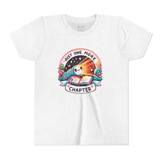 Just One More Chapter Youth Tee, Cute Tee, Reading Gift, Book Lover Shirt, Classroom Apparel, Birthday Gift, Summer Outfit, Kawaii