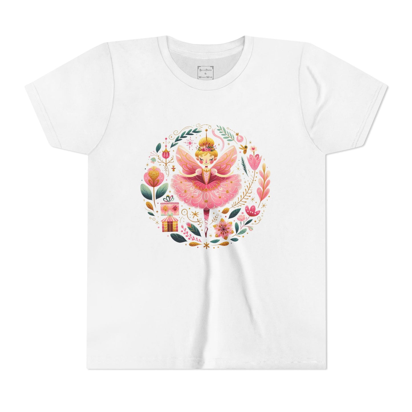 Ballet Dance Youth Tee - Nutcracker Sugar Plum Fairy Ballerina Shirt, Birthday Gift, Recital Outfit, Cute Short Sleeve T-Shirt