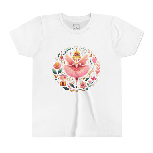 Ballet Dance Youth Tee - Nutcracker Sugar Plum Fairy Ballerina Shirt, Birthday Gift, Recital Outfit, Cute Short Sleeve T-Shirt