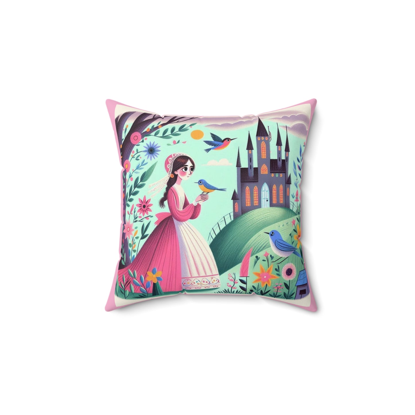 Poetry Pillow, Emily Dickinson Inspired, Hope is a Thing with Feathers, Whimsical Decor, Kids Room Accessories, Book Lover Gift, Library