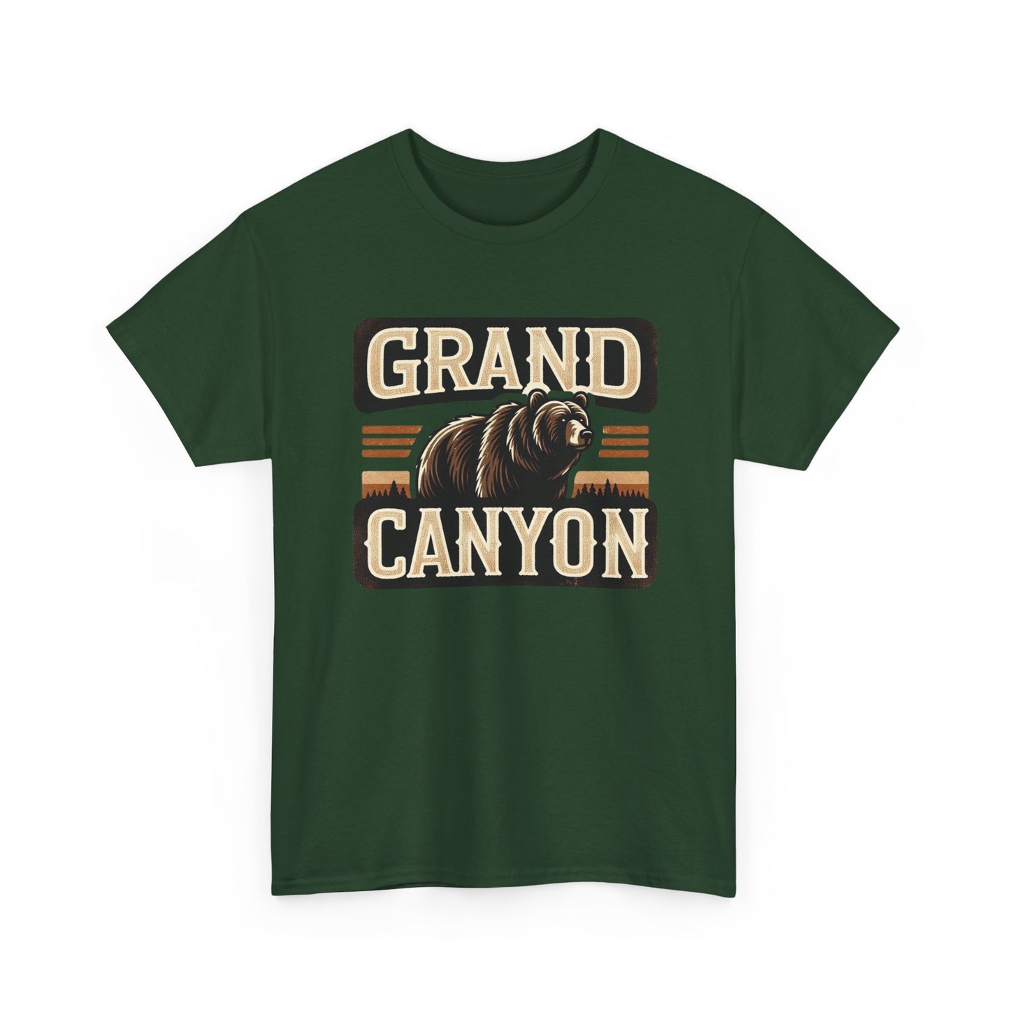 Grand Canyon Bear Unisex Heavy Cotton Tee - National Park Outdoor Summer Vacation Wildlife Shirt, Hiking Gift, Nature Lover Tee, Adventure