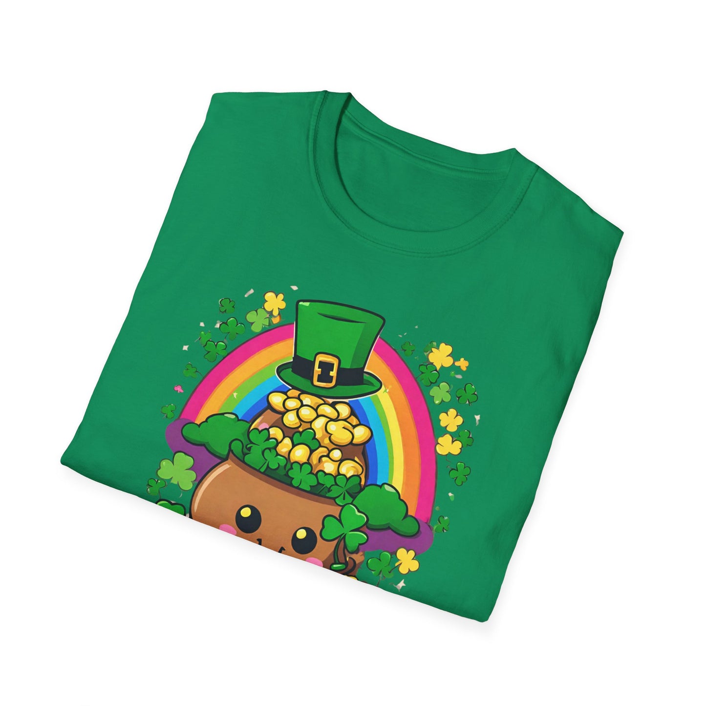 Cute Kawaii St Patrick's Day Softstyle T-Shirt, Tee