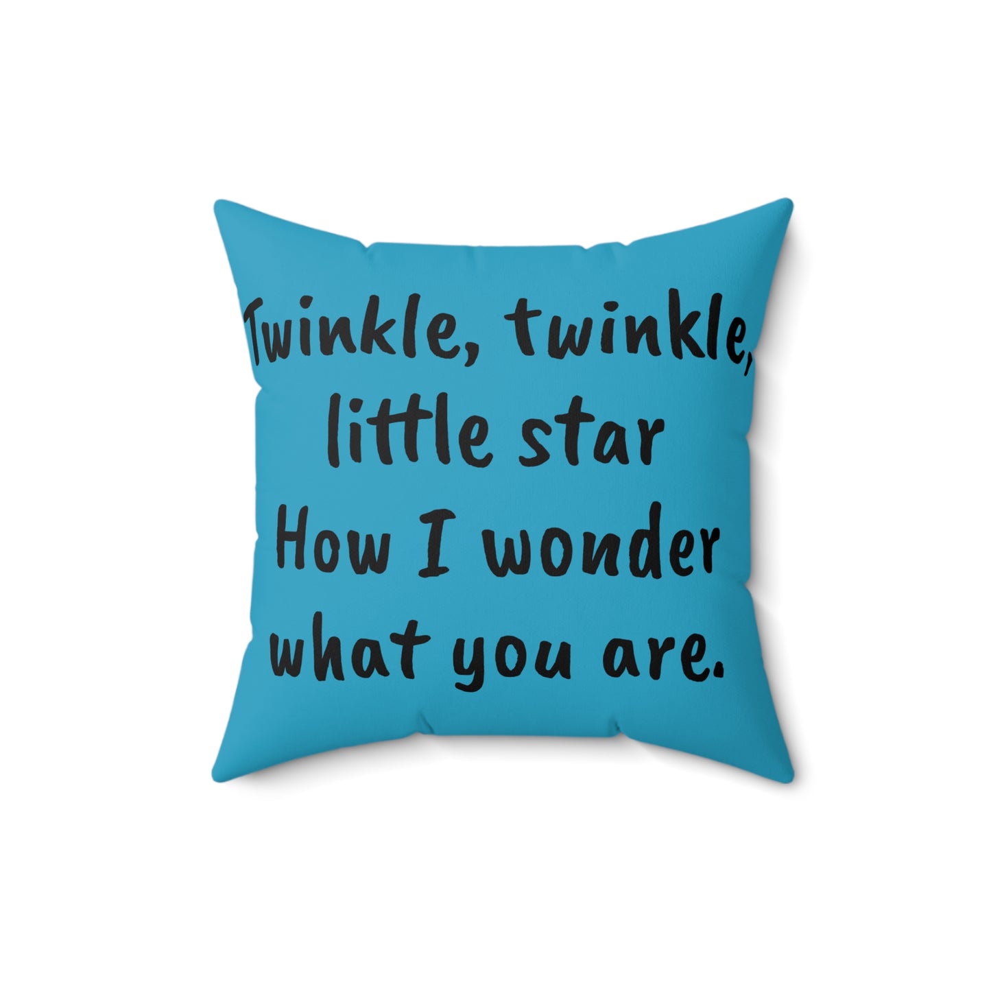 Twinkle Twinkle Star, Nursery Rhyme Pillow,  Square Pillow, Library, Book Nook, Reading Corner, Classroom, Teacher