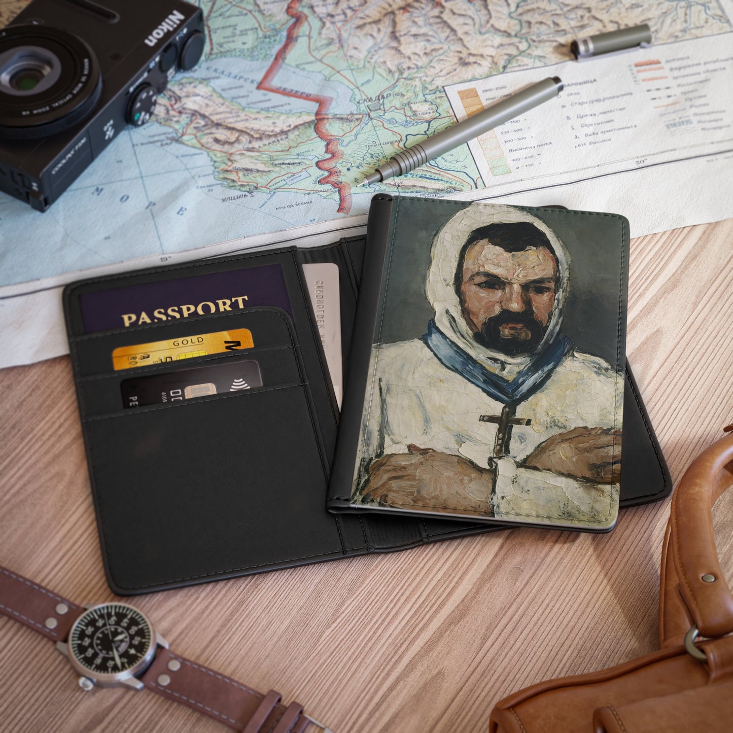 Gothic, Paul Cézanne , Monk, Impressionist, Passport Cover