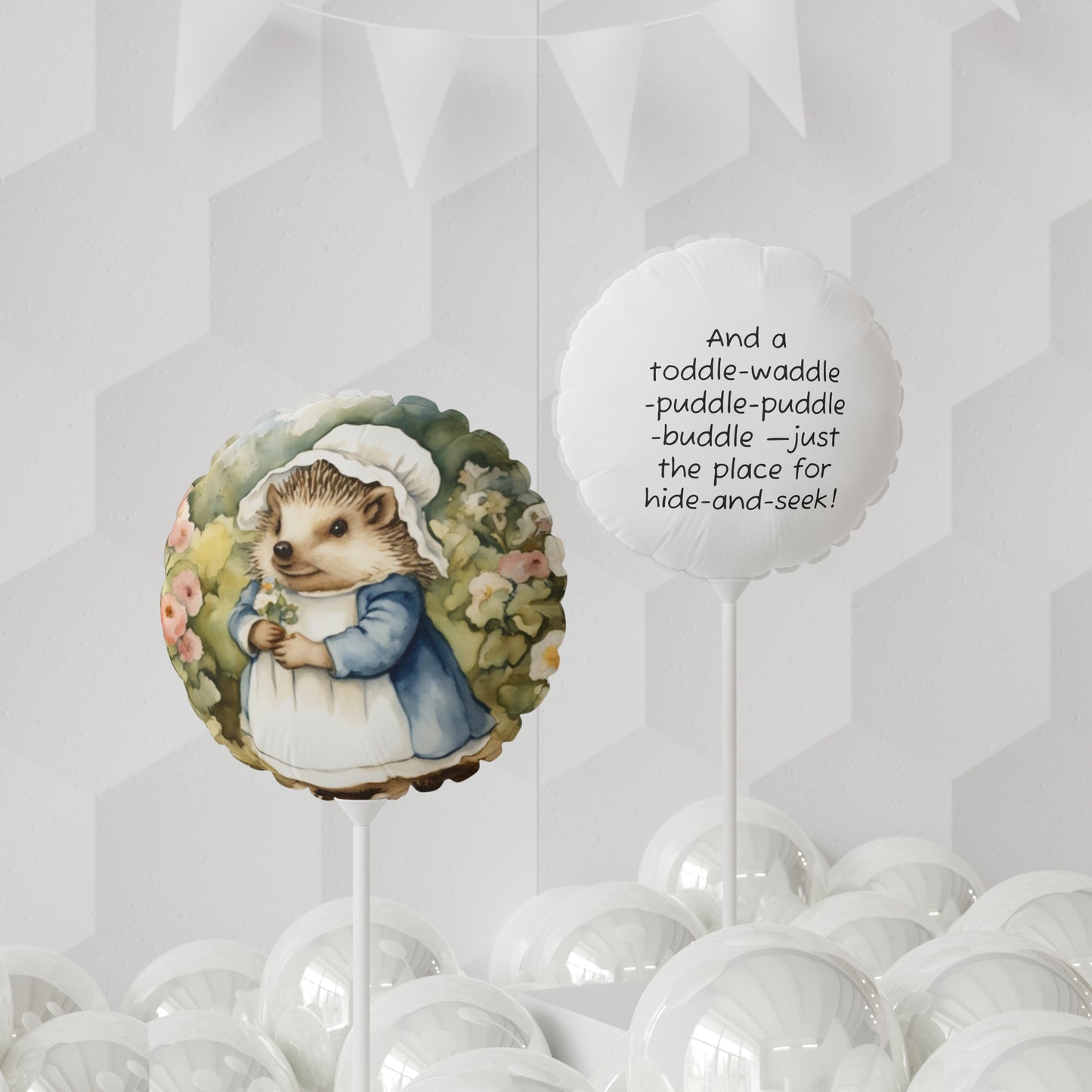 Party Balloon Decor, Baby Shower Decoration, Beatrix Potter Inspired Round 11" Balloon