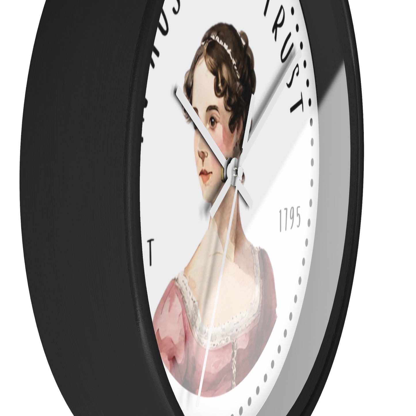 Literary Themed Wall Clock - Jane Austen Inspired Décor, Gift for Book Lovers, Home Office Wall Art, Vintage Style Clock, Literary
