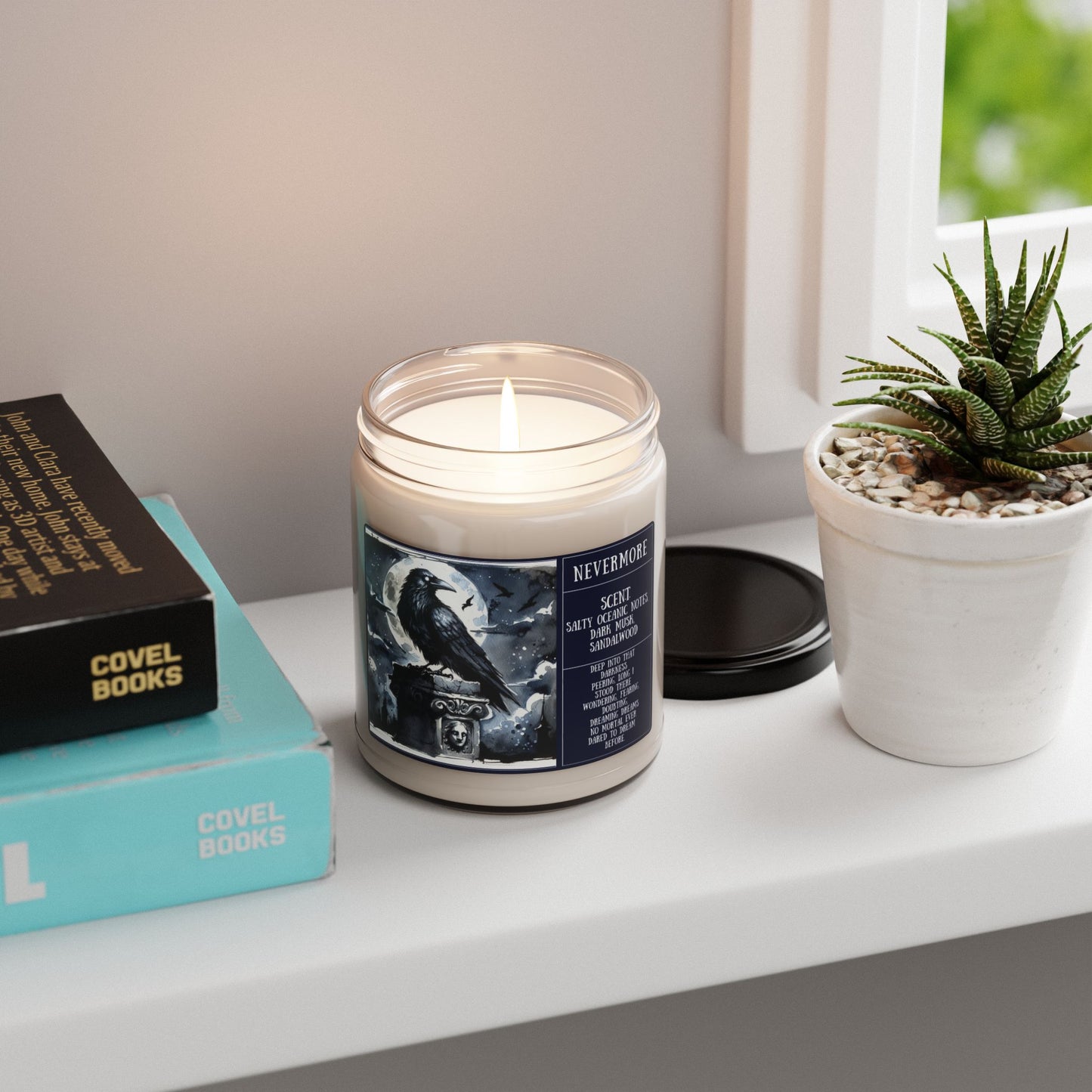 The Raven, Nevermore, Edgar Allan Poe, Poetry, Literary Candle, Fall, Autumn, Scented Soy Candle, 9oz