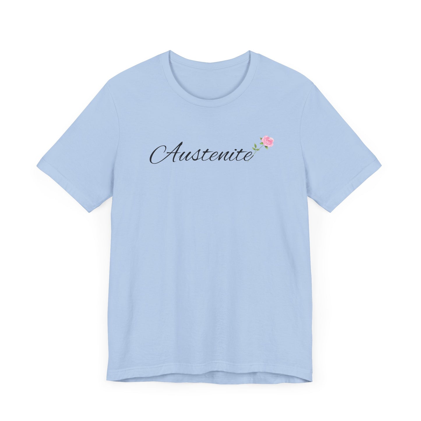 Jane Austen, Austenite, Fan, Reader, Writer, T-Shirt, tshirt, Floral, Flower, Unisex Jersey Short Sleeve Tee