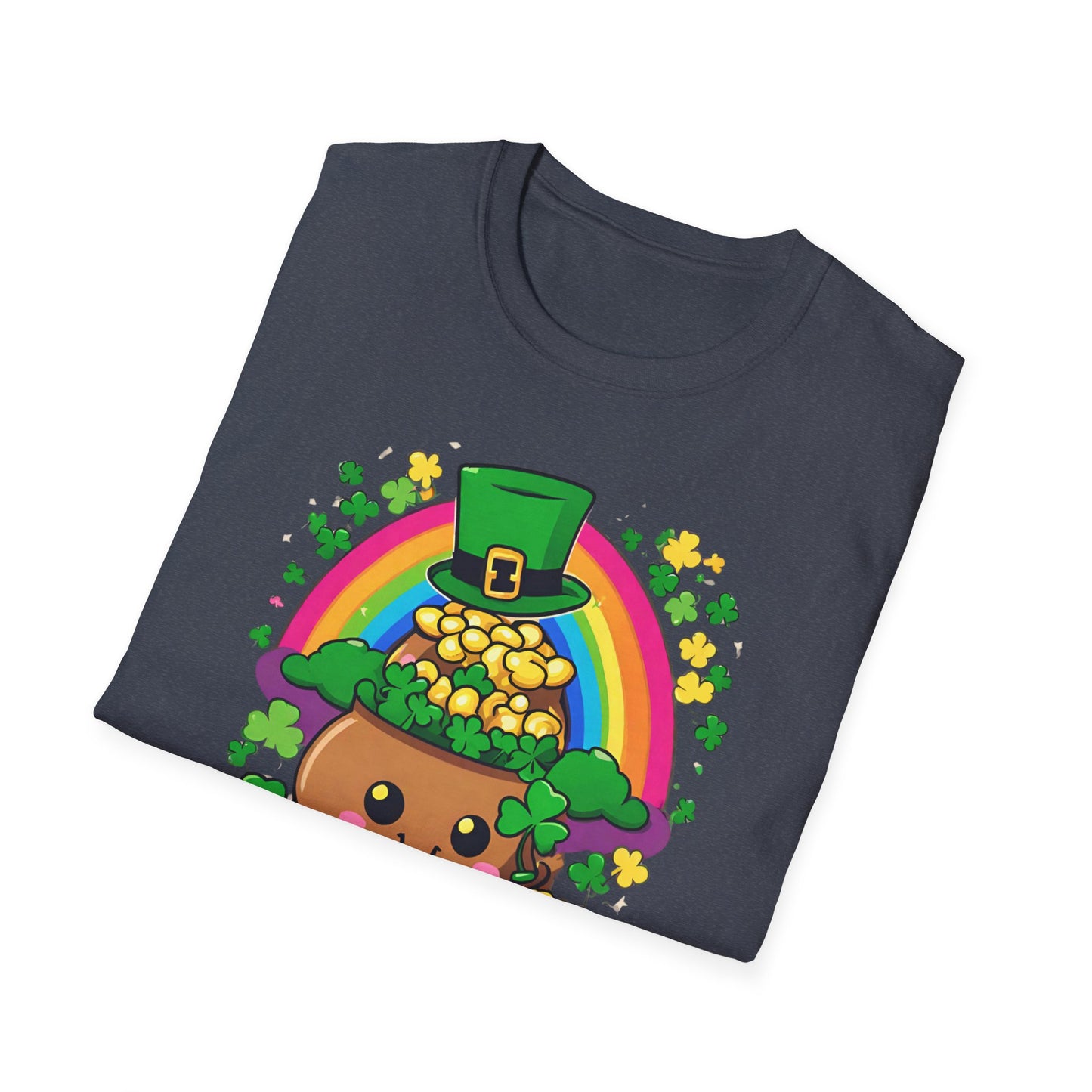 Cute Kawaii St Patrick's Day Softstyle T-Shirt, Tee