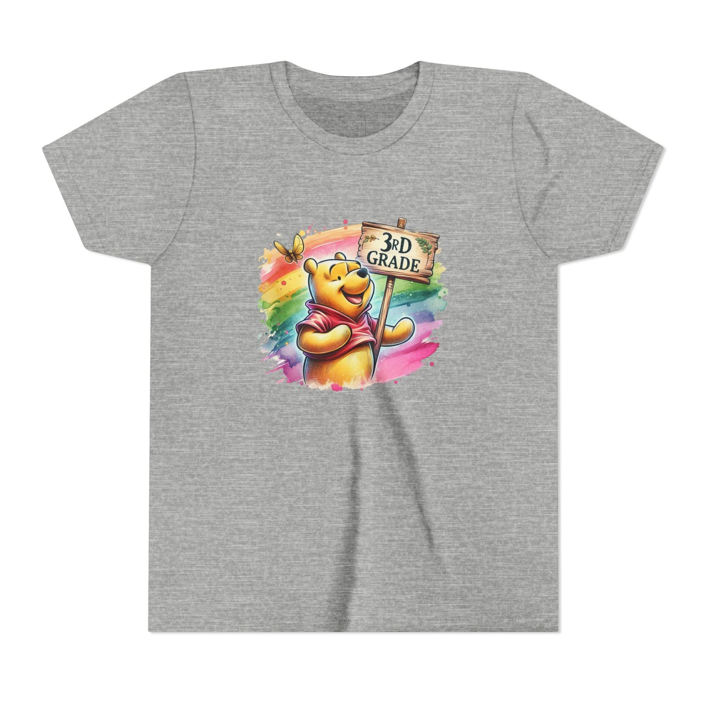 Winnie the Pooh 3rd Grade Youth Tee | Back to School Shirt | Cute Kids T-Shirt | Grade Celebration Tee | Colorful Animal Shirt
