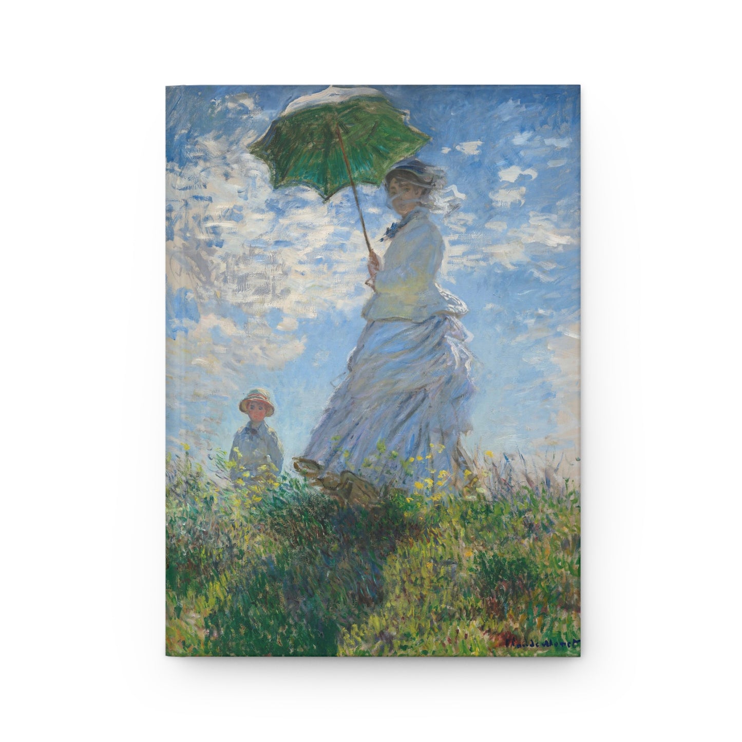 Monet, Woman with a Parasol, Madame Monet and Her Son, Hardcover Journal