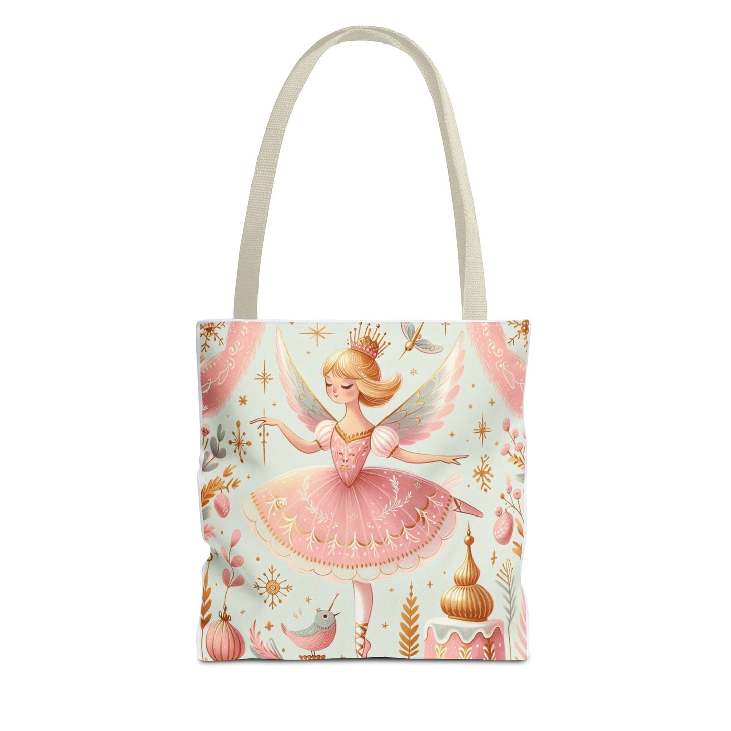 Sugar Plum Fairy Nutcracker Ballet Dance Tote Bag, Dancer, School & Book Bag (AOP)