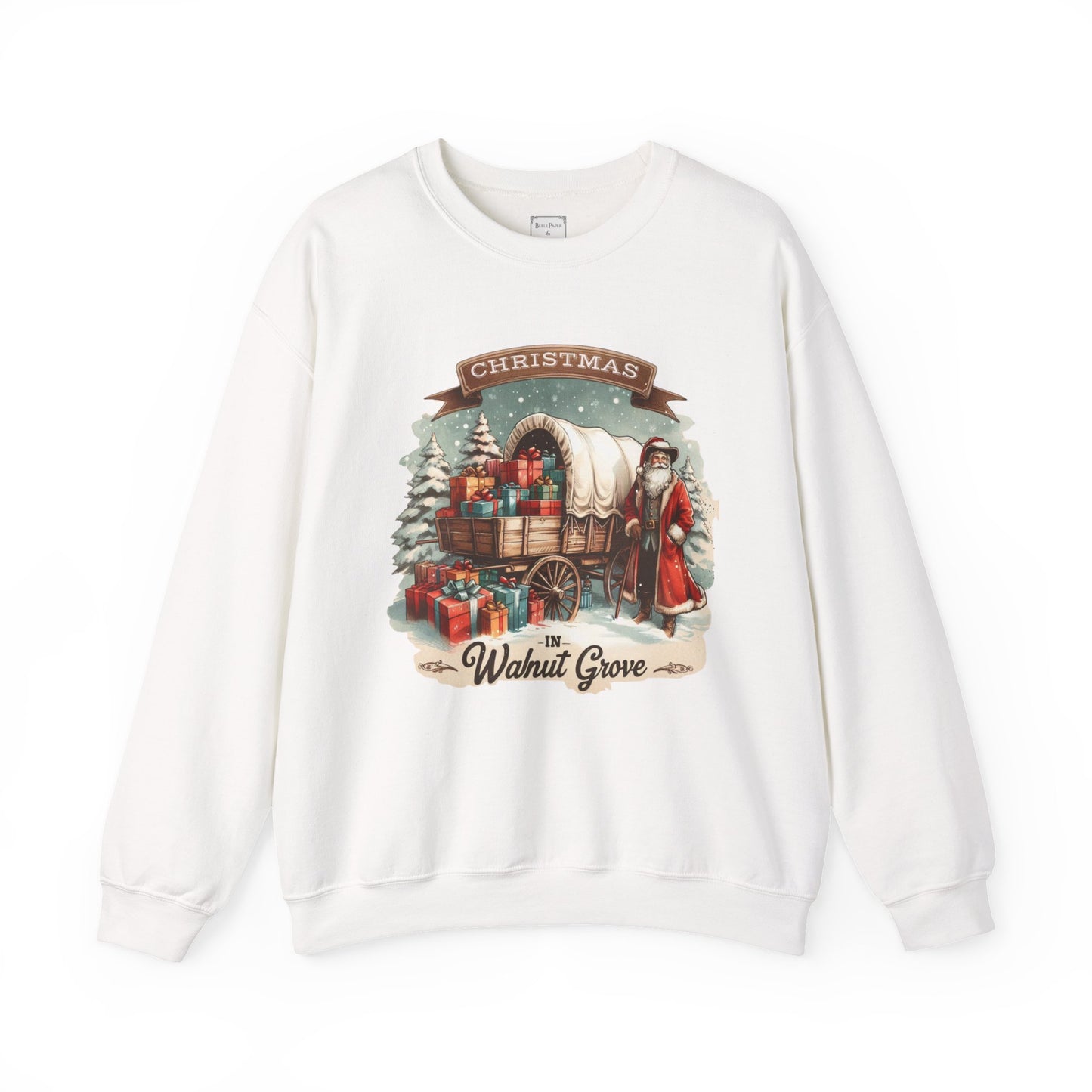 Laura Ingalls Wilder Christmas Crewneck Sweatshirt, Walnut Grove Holiday Gift, Vintage Style Christmas Apparel, Winter Layer, Unisex
