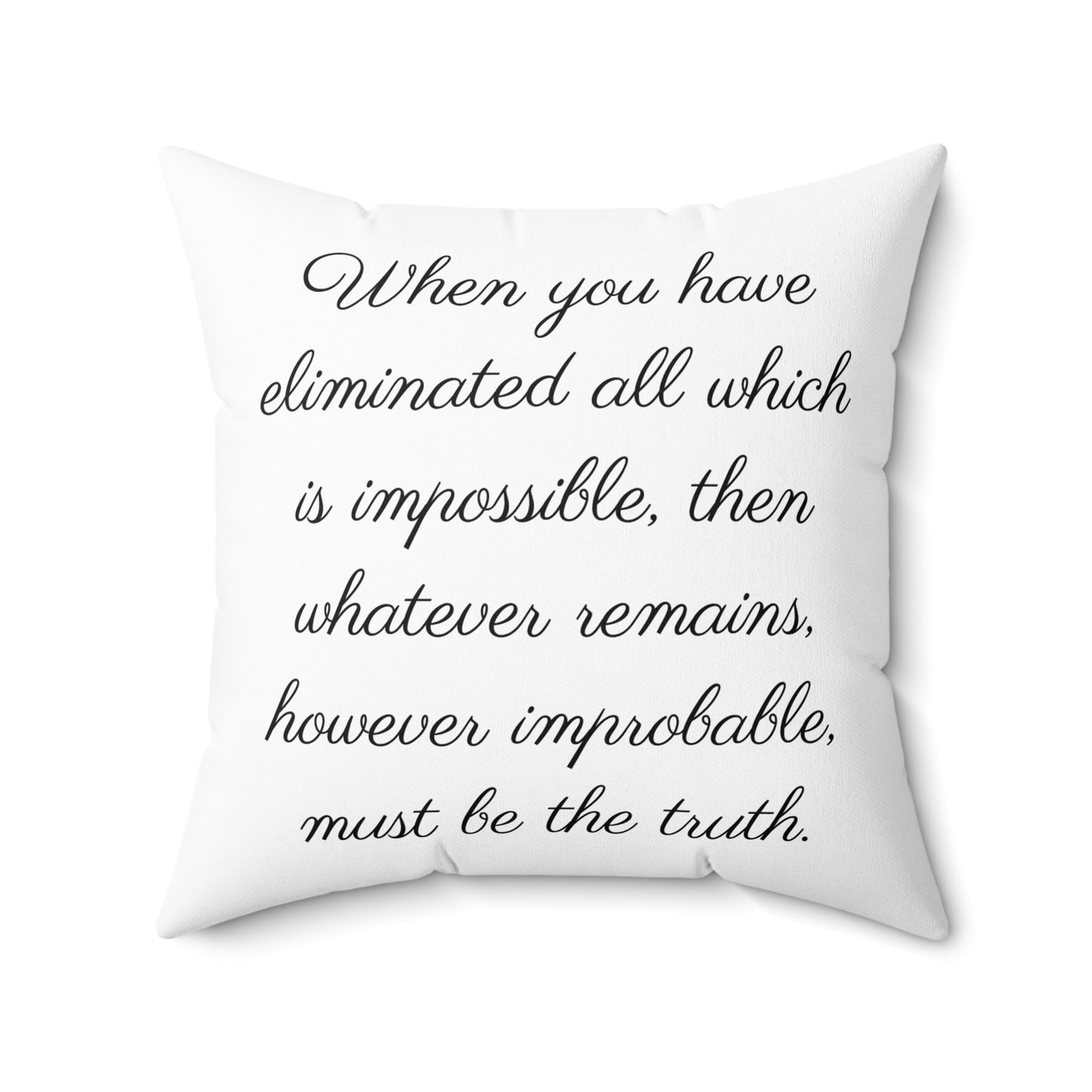 Literary Cushion Pillow, Sherlock Holmes, Watson, Elementary Decor, Book Nook, Sir Arthur Conan Doyle, Library Pillow, Spun Polyester Square