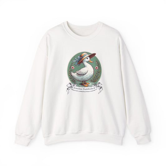 Jemima Puddleduck Crewneck Sweatshirt - Beatrix Potter Inspired Apparel for Spring and Easter, Cottagecore Shirt