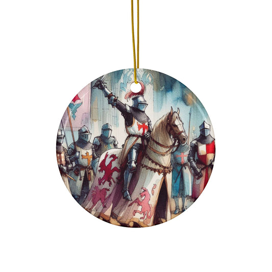 Knights of the Round Table, Camelot, King Arthur, Christmas, Holiday, Gift, Tag, Stocking Stuffer, Ceramic Ornaments, Double-Sided