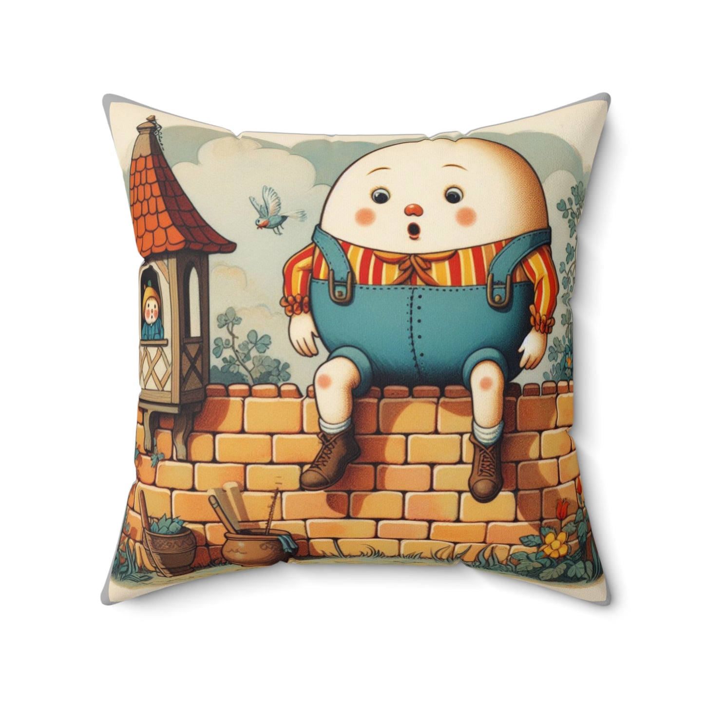 Humpty Dumpty, Square Pillow, Nursery Rhyme, Pillow, Library, Book Nook, Reading Corner, Classroom, Teachers
